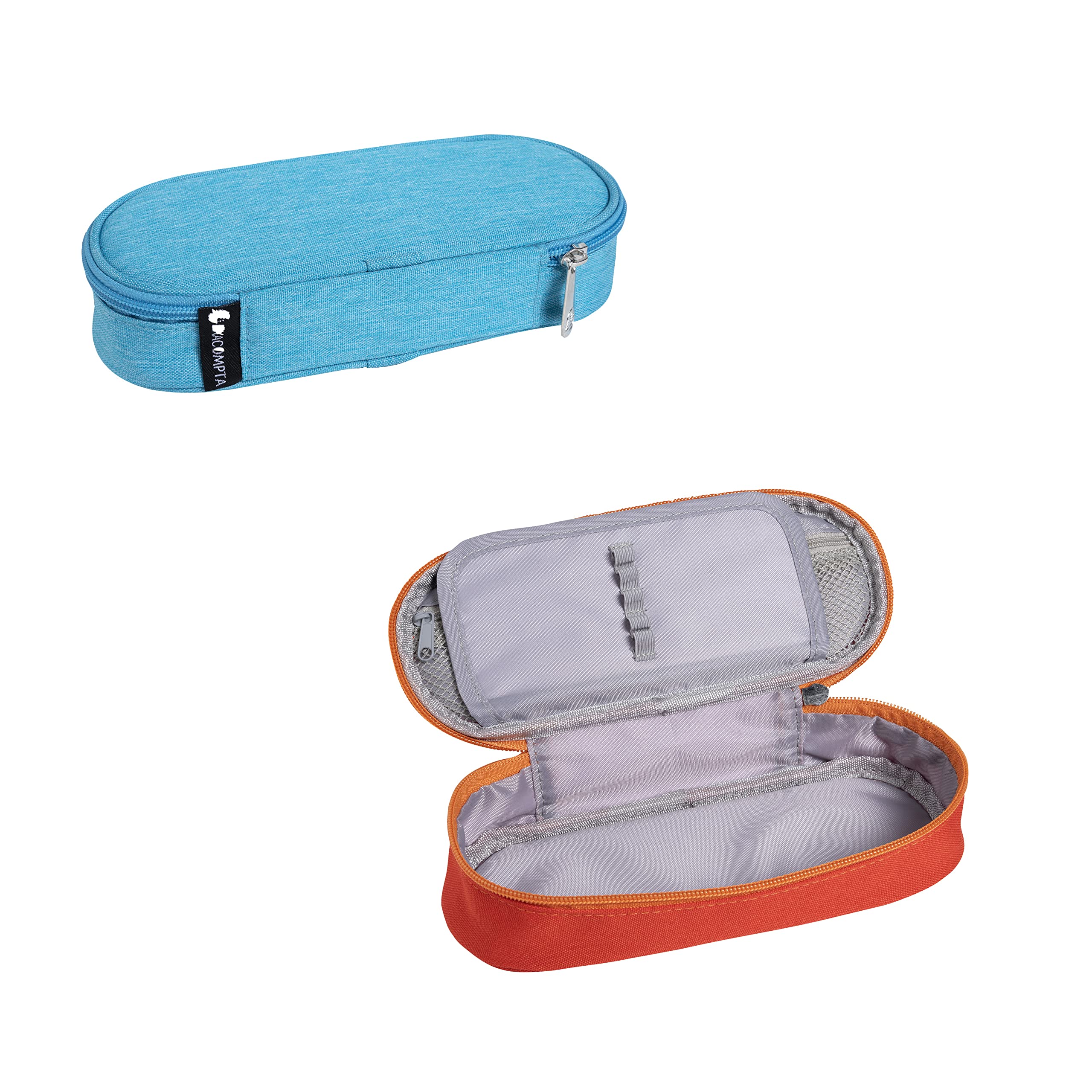 Exacompta Compact Pencil Case, Recycled Polyester, Random Colors