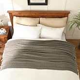 JOOJA Taupe Throw Blanket, Soft Fluffy Fuzzy Knit Blanket for Couch Bed Sofa, Cozy Plush Warm Boucle Blanket for Bedroom Living Room, Spring Home Decor, 50x60 Inches
