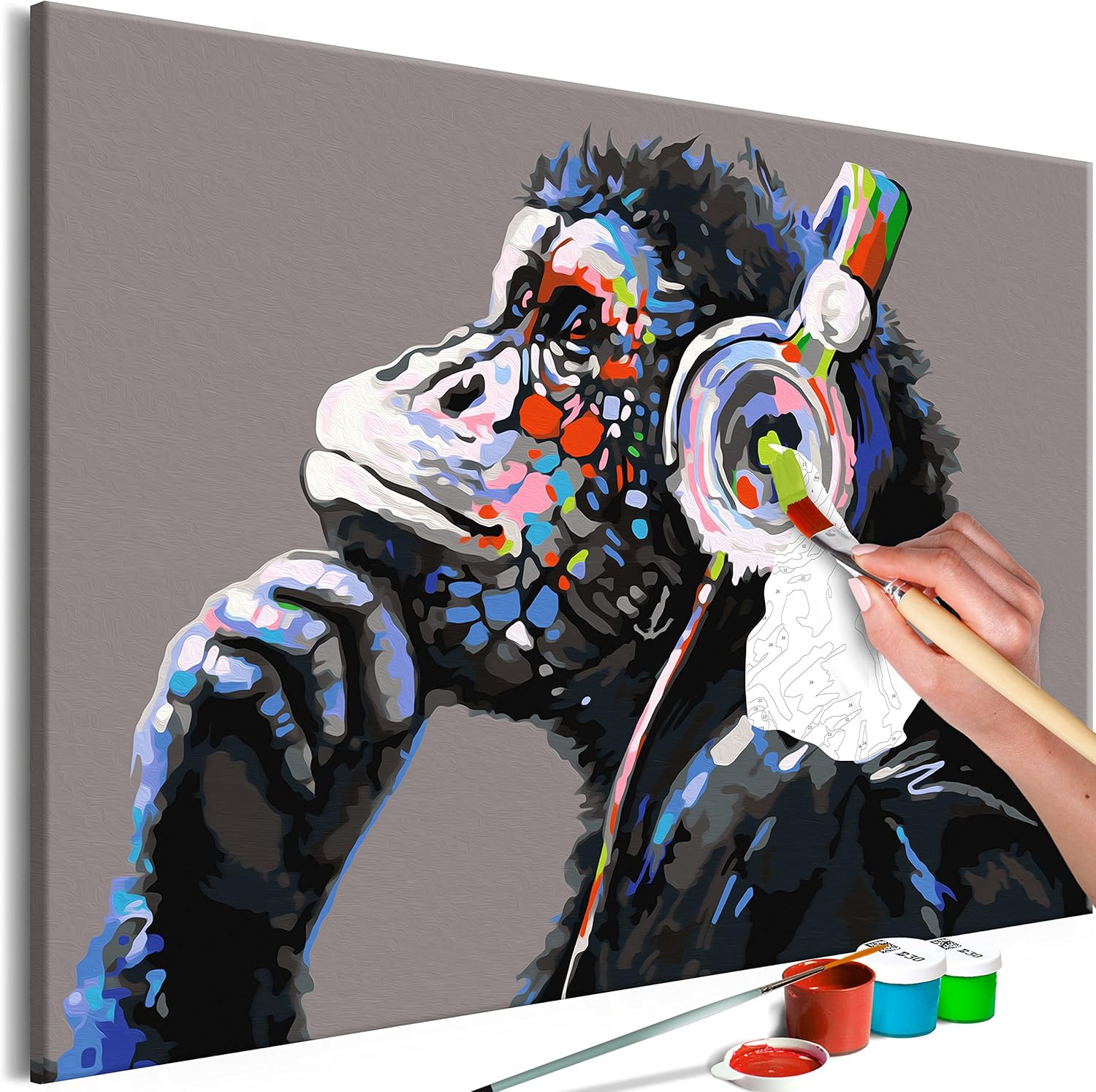 Figured'Art Dipingere con i Numeri - Paint by Numbers Ballerina di spalle, Passatempo per Adulti, Kit Completo, Hobby Creativi - Quadri fai da te 40x50cm senza cornice