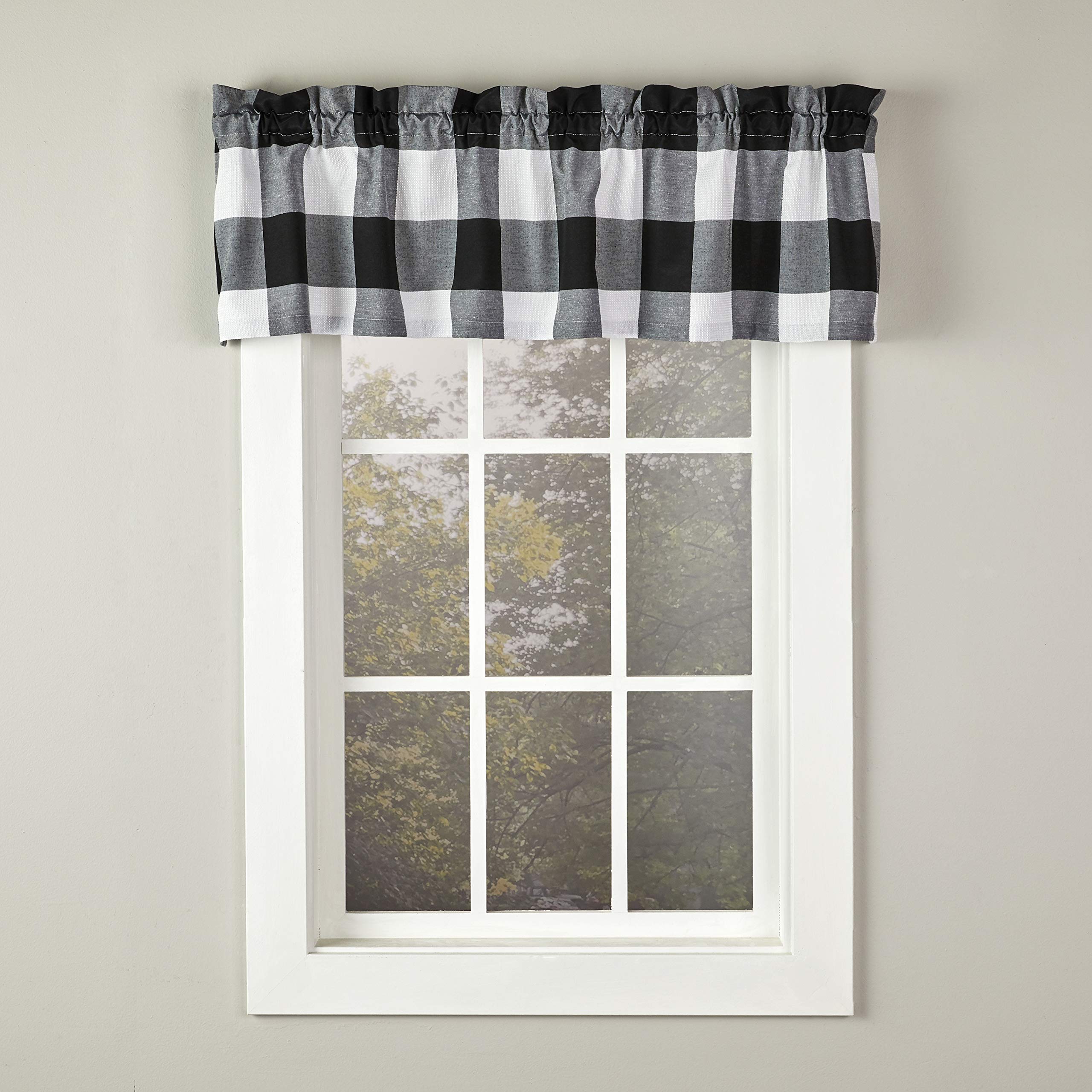SKL Home by Saturday Knight Grandin Valance, 58x13, White/Black