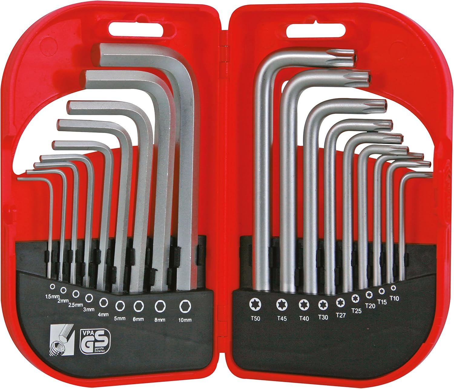 Set 9 Chiavi Torx A Brugola Lunghe - Da T10 A T50 In Acciaio Con Impugnatura ABS - Foto 11