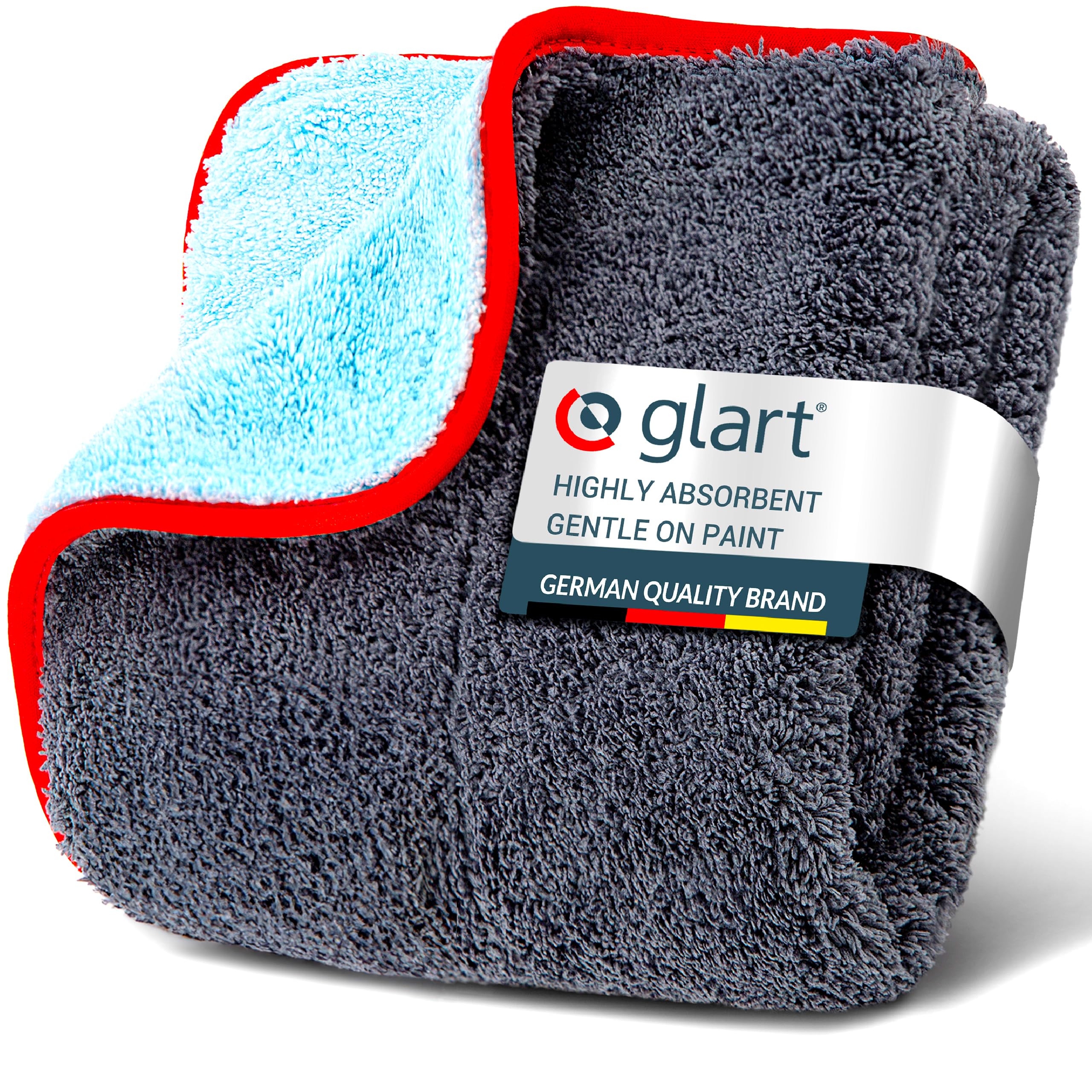 Glart 471PP Car Microfiber Cloth 60x40 cm Red - Car Polishing & Drying Cloth for Auto Care, Windows, Paint, Cockpit - Scratch-free, Streak-free, Lint-free, Microfiber Cloth for Exterior & Interior