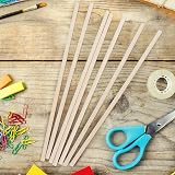 BELLE VOUS 100 Pack Birch Wood Round Dowel Rods 30cm 12in 7mm Kraft view 5