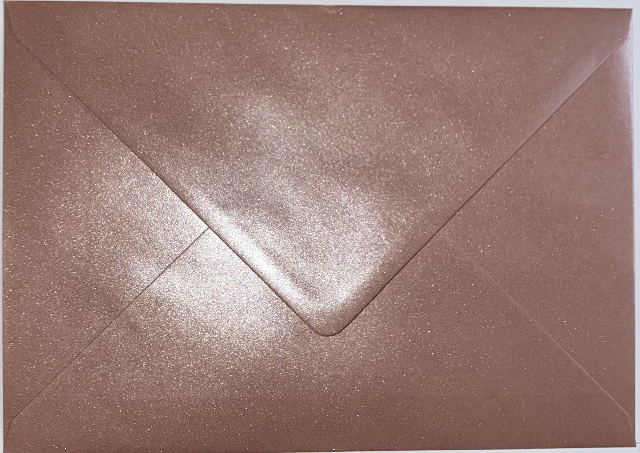 C5 Pearl Rose Gold C5 Coloured Envelopes for A5 Greeting Cards Wedding Invitation Crafts 162x229mm- Pack of 10 envelopes (Pearl Rose Gold)