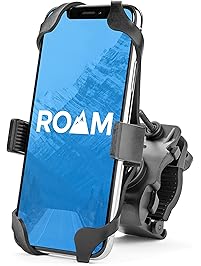 Roam Universal Premium Bike Phone Mount for Motorcycle - Bike Handlebars, Adjustable, Fits iPhone X, 8 | 8 Plus, 7 | 7 Plus, iPhone 6s | 6s Plus, Galaxy S7, S6, S5, Holds Phones up to 3.5" Wide