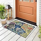 Liora Manne ESENCIA Indoor/Outdoor Power Loomed Latex Back Non Slip Mat - Transitional Coastal Fish Colorful (Fish Navy) (2' 
