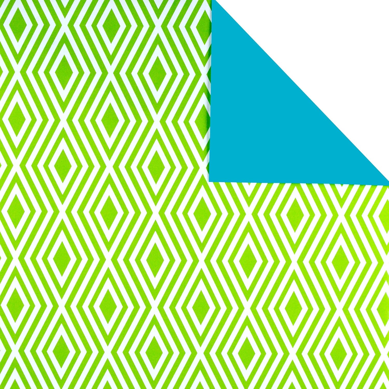 Hallmark Reversible Wrapping Paper, Brights - Green, Gray, Teal Prints & Orange, Blue, Purple Solids (Pack of 3, 120 sq. ft. ttl.) for Birthdays, Graduations, Father's Day, Baby Showers, Halloween: Kitchen & Dining