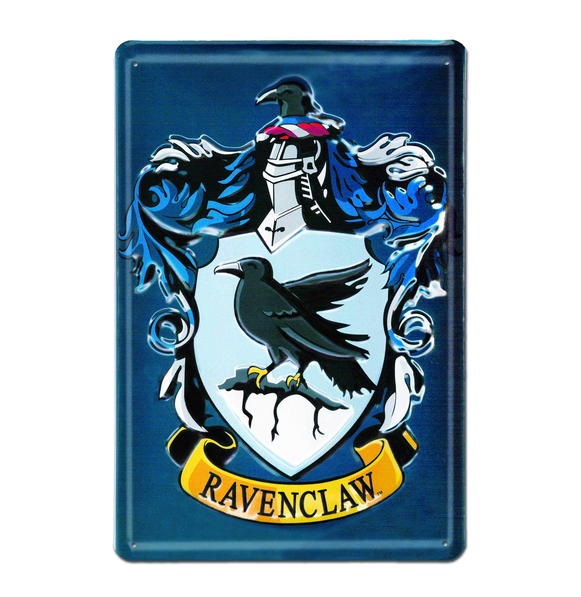 Logoshirt® Harry Potter I Ravenclaw I Crest I Logo I Tin plaque I Tin plate sign I Retro I 3D Embossing I 20x30 cm I Licensed original design