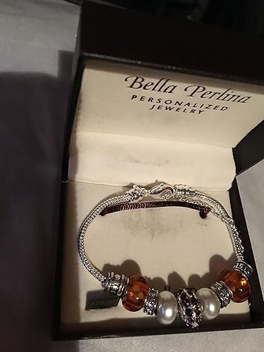 Amazon Com Bella Perlina Red White Gold Colored Beads On