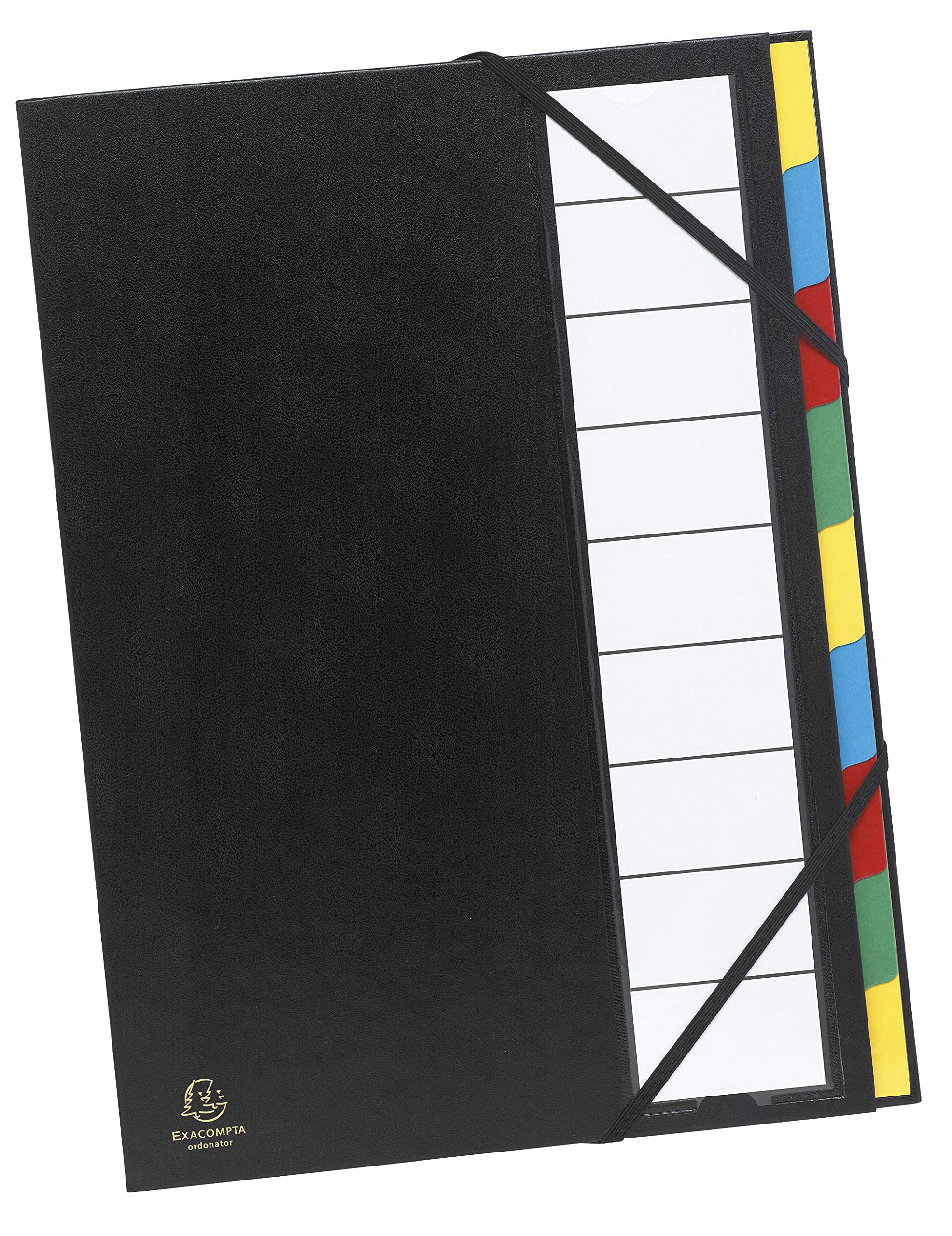 Exacompta - Ref 55330E - Harmonika Multipart File - 235 x 335mm in Size, Suitable for Storing A4 Documents, 225gsm Genuine Pressboard, Expanding Spine, 7 Sections - Assorted Colours (Pack of 6)