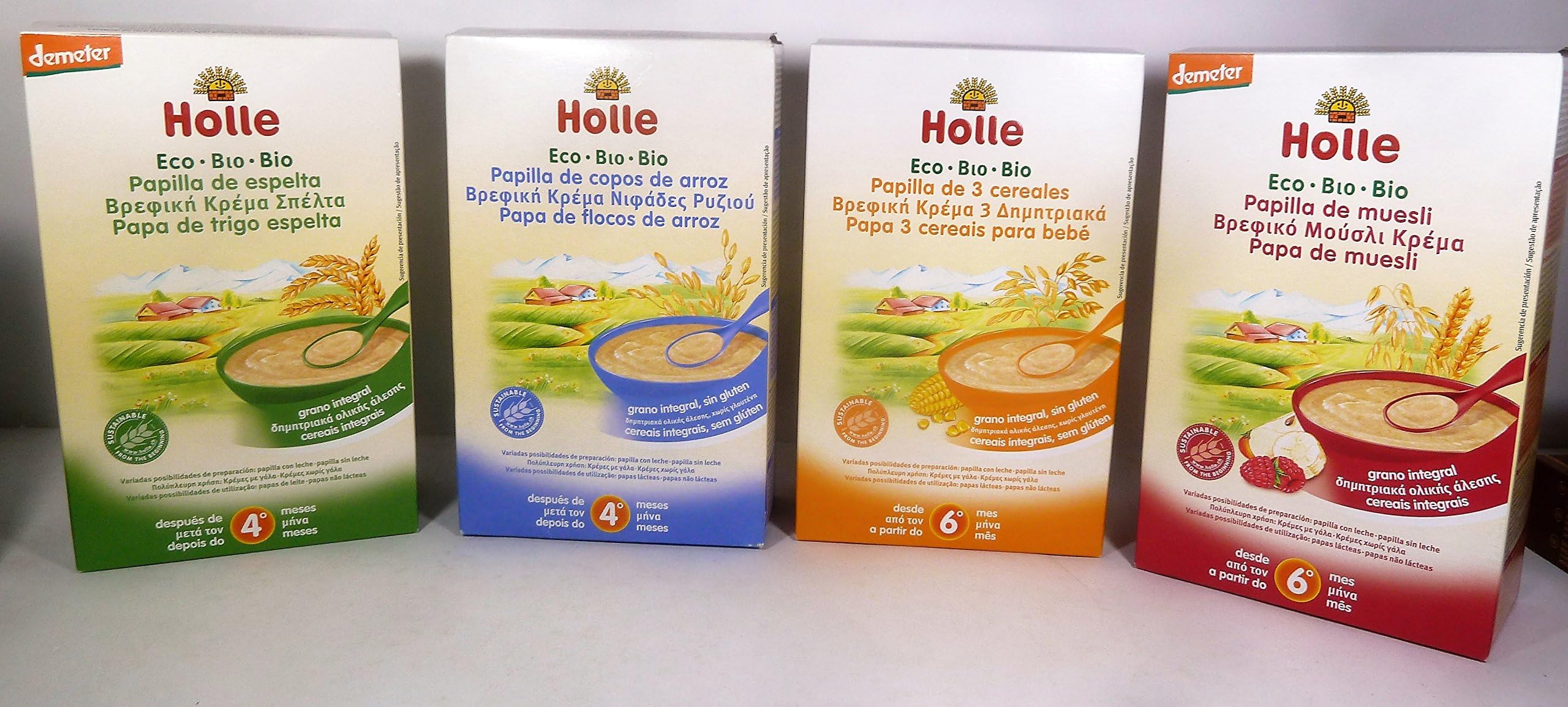 Holle Eco Bio Variety 1 of each flavour (total 4) 250g each