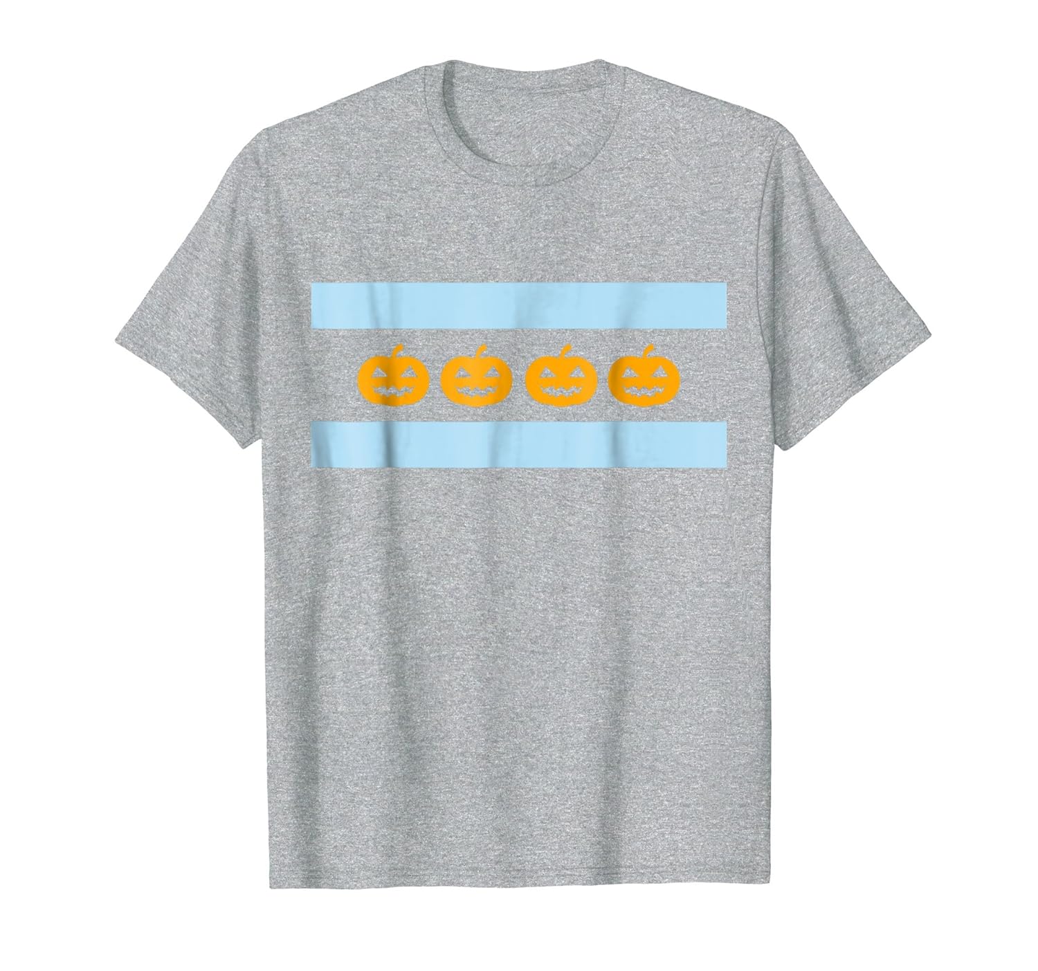 Chicago Flag Halloween Pumpkins T-Shirt- TPT