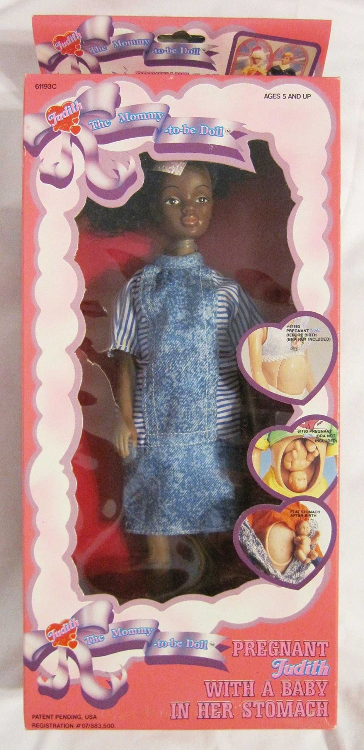 Pregnant Judith African American Doll with a Baby in her Stomach