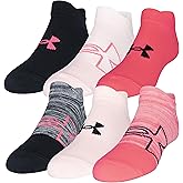 Under Armour Kids' Essential 2.0 Lightweight No Show Socks (6-Pack)