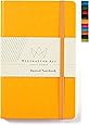 Minimalism Art | Classic Notebook Journal, Size: 5" X 8.3", A5, Yellow, Dotted Grid Page, 240 Pages, Hard Cover/Fine PU Leather, Inner Pocket, Quality Paper - 80gsm | Designed in San Francisco