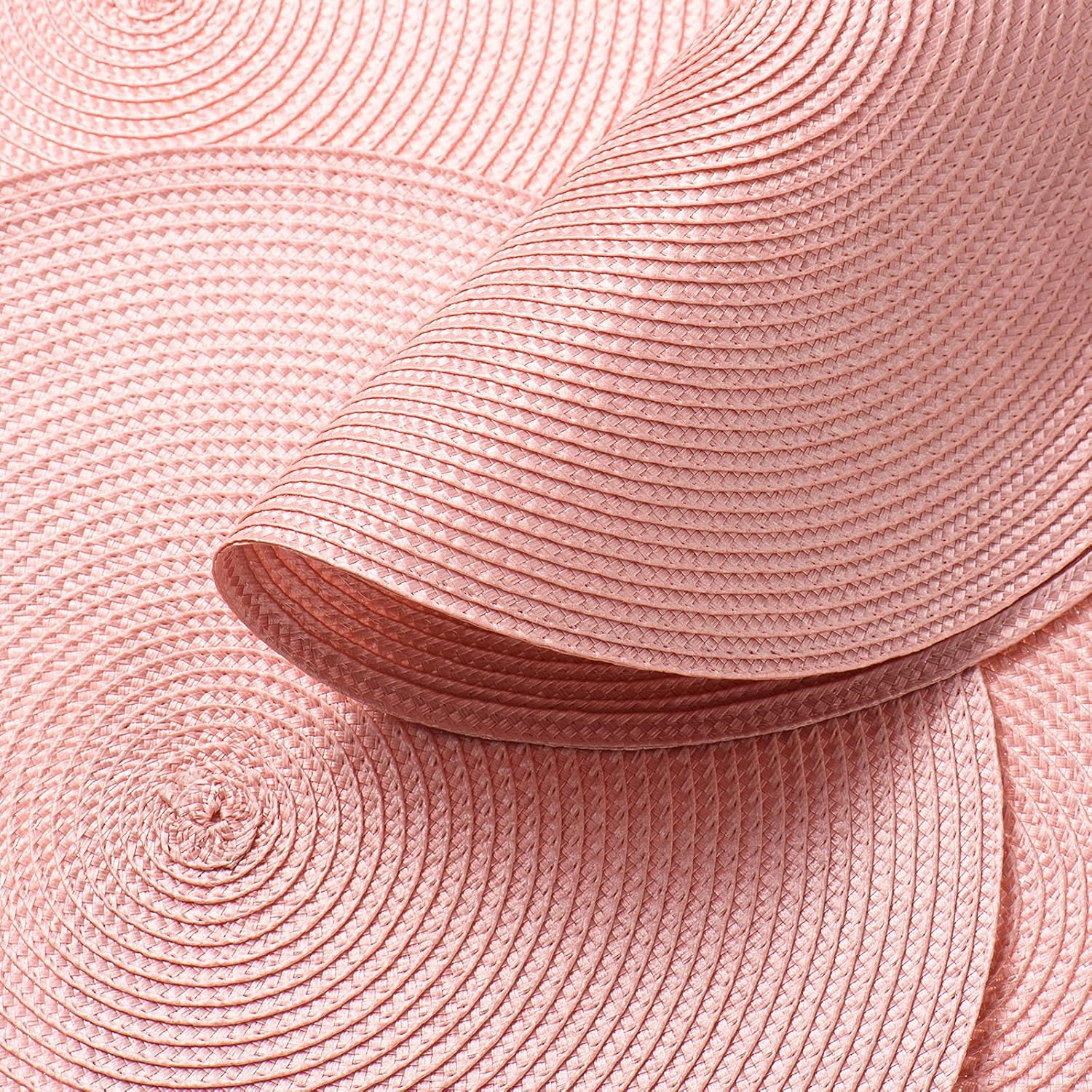 AHHFSMEI Round Braided Placemats 15 Inch Round Table Mats for Dining Tables Woven Heat Resistant Place mats Set of 6 (Pink): Home & Kitchen