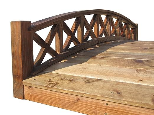 Samsgazebos 6 Swan Bridge With Cross Halved Lattice Railings Treated