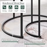 Yaheetech Round Nesting Coffee Table Set 2 with Metal Frame Grey 60x60x50.5cm view 9