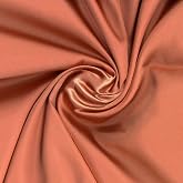 LitLook Charmeuse Satin Fabric by the Yard - 60" Wide Smooth &amp; Silky Charmeuse Fabric for Bridal Wear, Evening Gowns, Lingerie, Blouses &amp; Fashion Accessories - 100% Polyester - Coral - 1 Yard