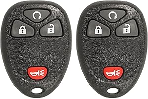 2 New Keyless Entry 4 Button Remote Start Car Key Fobs for Select GM