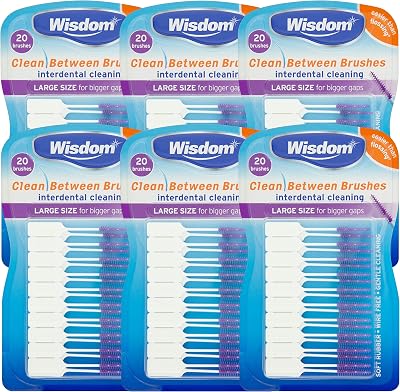 Wisdom Clean Between Interdental Large Purple Brushes Pack of 6 120