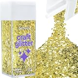 Hemway Glitter Shaker Sand Gold 110g Super Chunky Craft Glitter for Resin