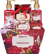 BRUBAKER Garden Rose 7pc Bath Gift Set w/ Massager - Rose Violet Fragrance view 1