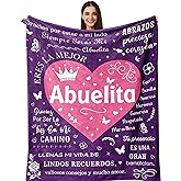 Henazin Grandma Gifts in Spanish, Abuela Gifts, Abuelita Blanket 50"X60", Gifts for Grandmother, Christmas Birthday Gifts for Grandma, Regalos para Abuela/Abuelita