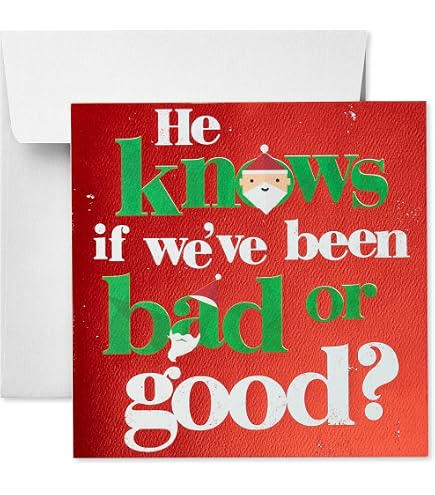 Good Egg Greetings Lustige Weihnachtskarte „We Saw That“ – 12,7 X 17,8 Cm, Mit Umschlag, Santa & Jesus Meme