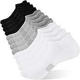 SPTRAMLE 6 Pairs Ankle Socks for Women, Athletic Running Socks Cotton Low Cut Tennis Sports Tab Sock Size 6-11