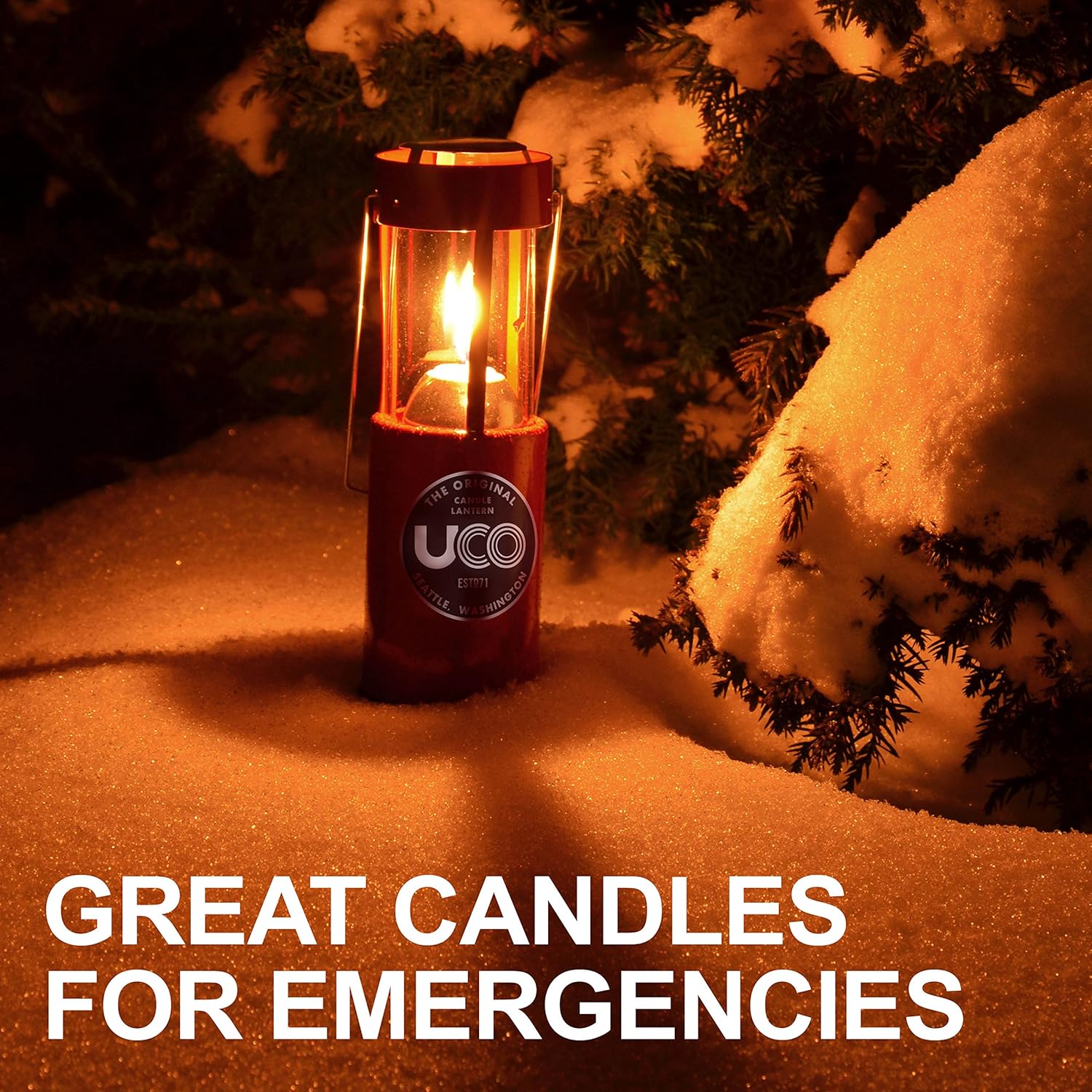 UCO Candle Lantern 3.5-Inch Candles, 3-Pack, 12-Hour Beeswax: Sports & Outdoors