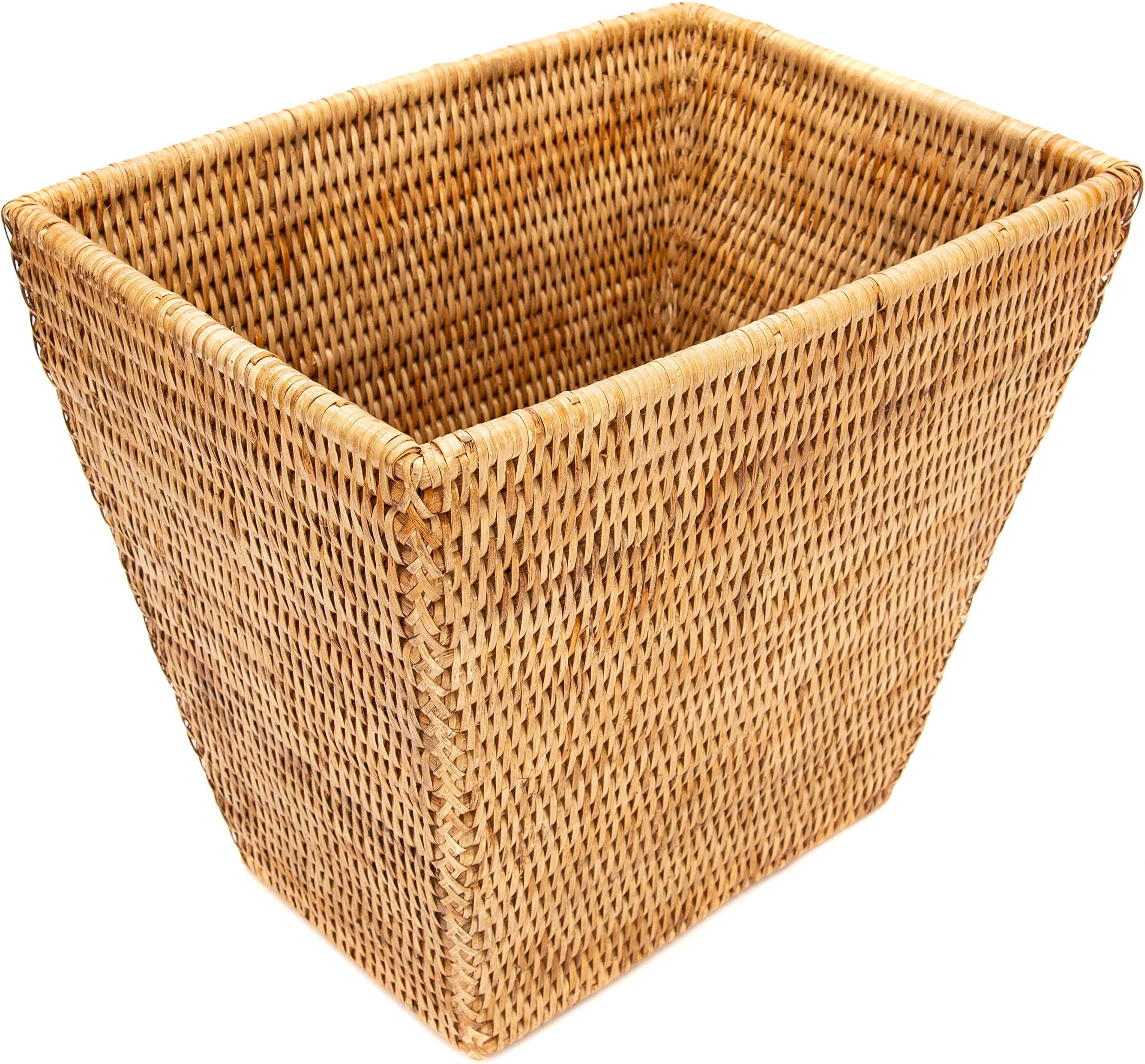 Artifacts Trading Company Artifacts Rattan Waste Basket, Honey Brown