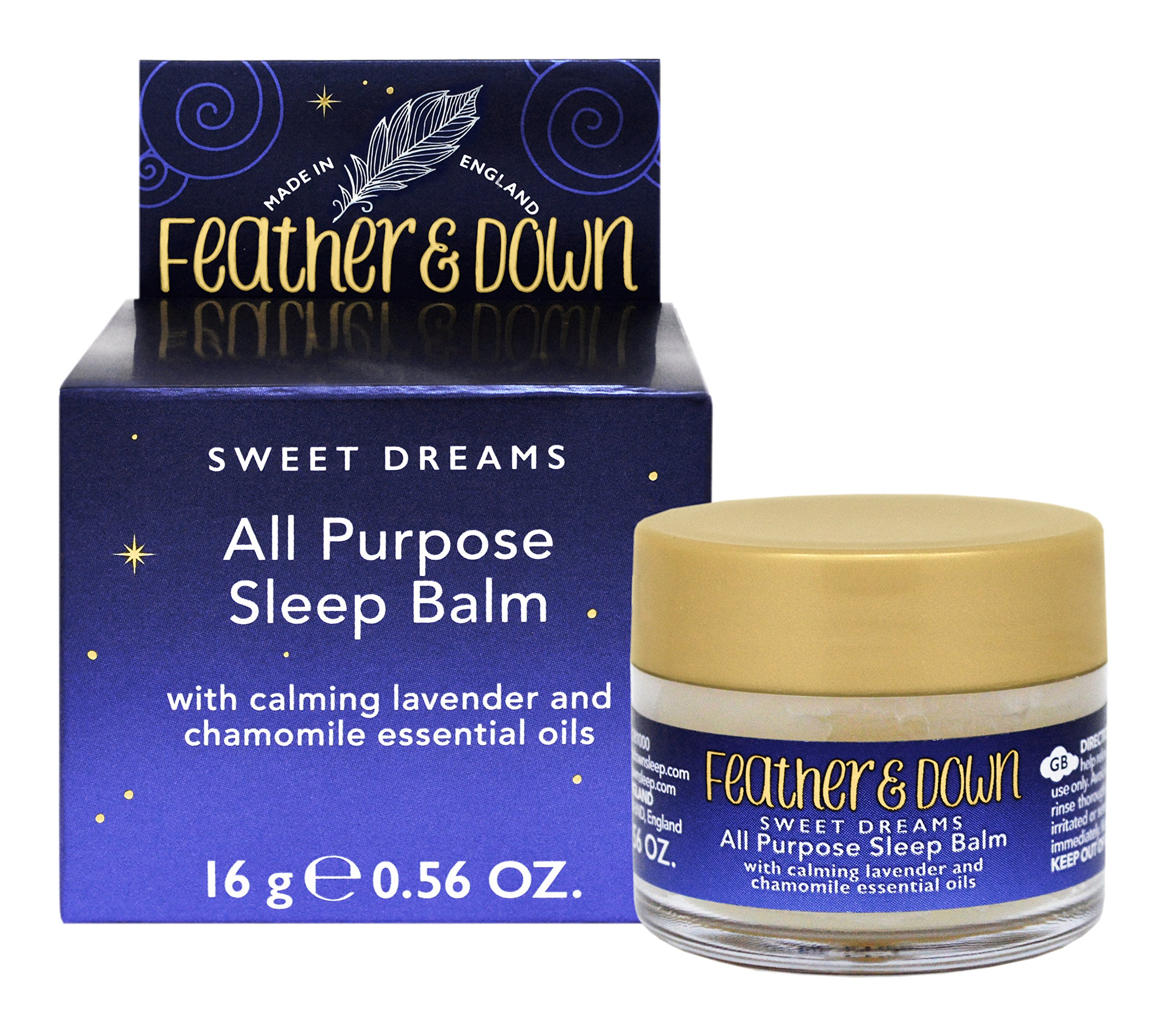 Feather & Down Sweet Dreams Sleep Balm with Lavender & Chamomile - Calm Balm for Restful Sleep, 16 g