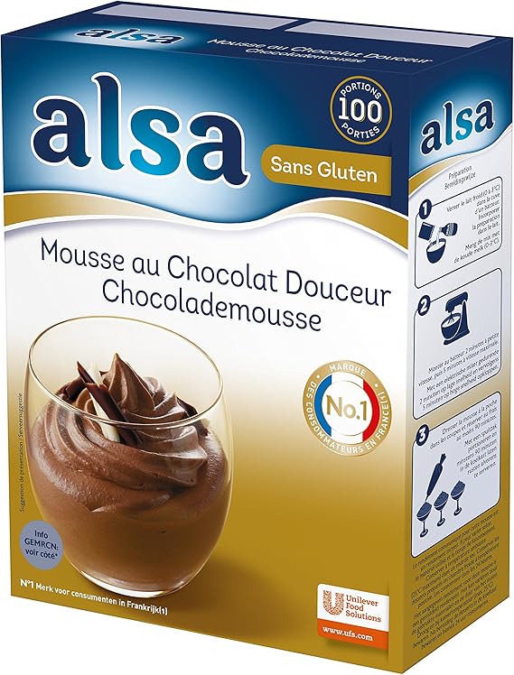 Alsa Mousse Au Chocolat Douceur 960g 100 Portions Lot De 3 Amazon Fr Epicerie