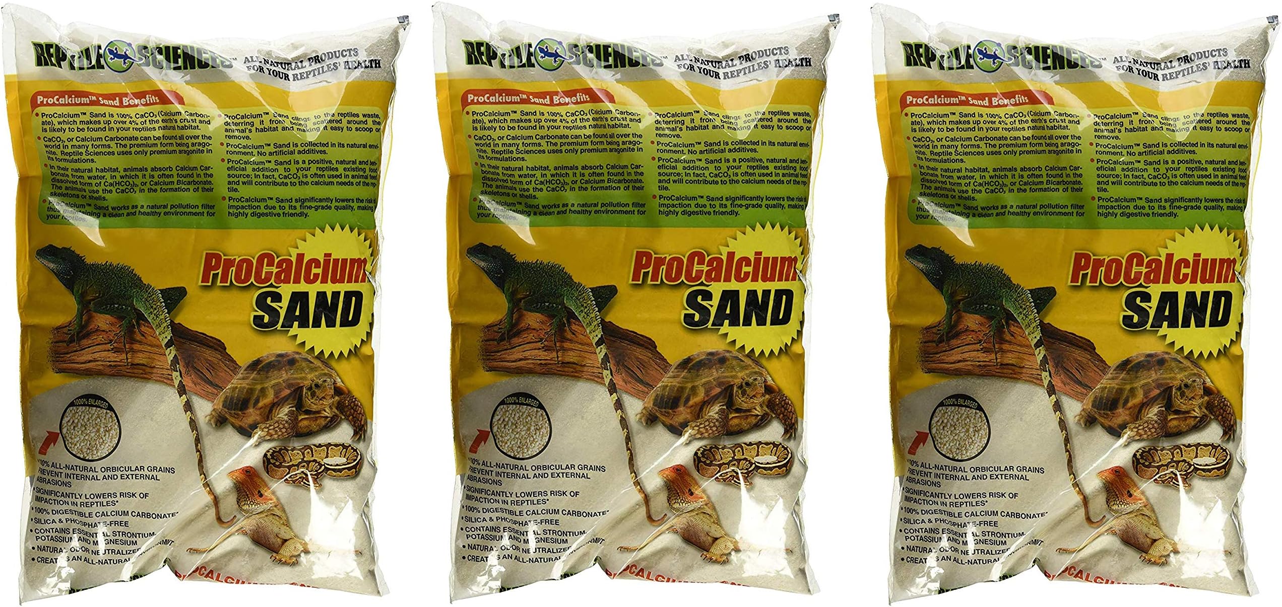 Reptile Sciences Terrarium Sand for Aquarium, 10-Pound, Natural White (Тhree Pаck)