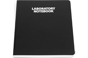 Scientific Notebook Company Flush Trimmed, Model #2001 Research Laboratory Notebook, 192 Pages, Smyth Sewn, 9.25 X 11.25, 4x4 Grid (Matte Black Cover)