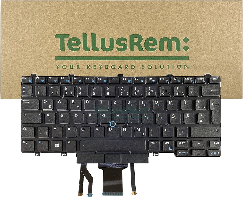 TellusRem UK Backlit Laptop Keyboard for Dell Latitude E5450 E7450 E7470 USB
