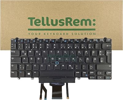 TellusRem UK Backlit Laptop Keyboard for Dell Latitude E5450 E7450 E7470 USB