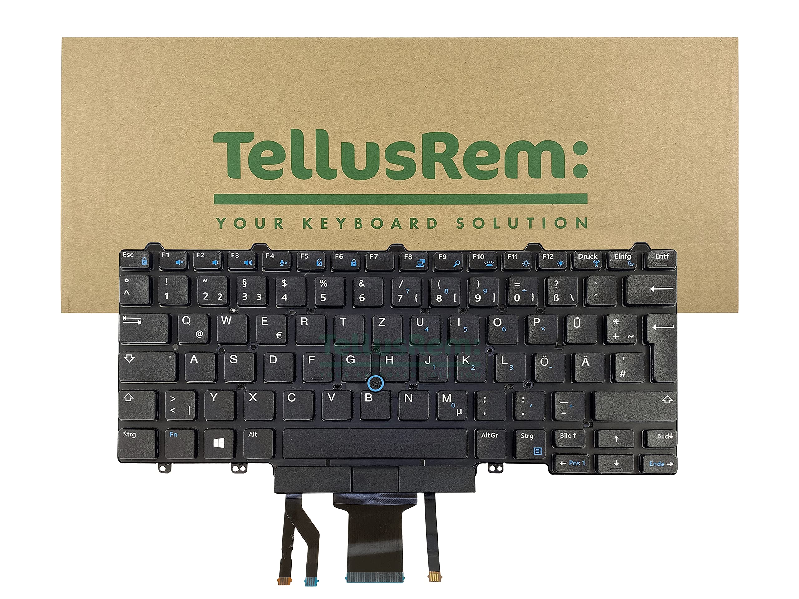 TellusRem French non-backlit keyboard for Dell Latitude E5450, Latitude E7250, Latitude E7450, Latitude E7470