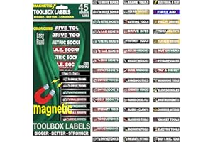 STEELLABELS Ultimate Magnetic Toolbox Labels - Green Edition