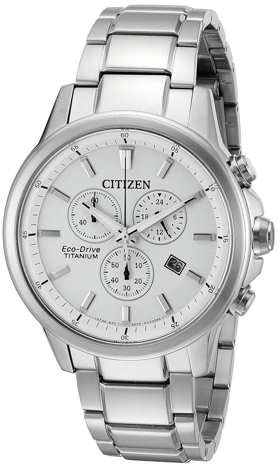 Citizen EcoDrive Men's 'Titanium' Quartz Casual Watch, Color Silver