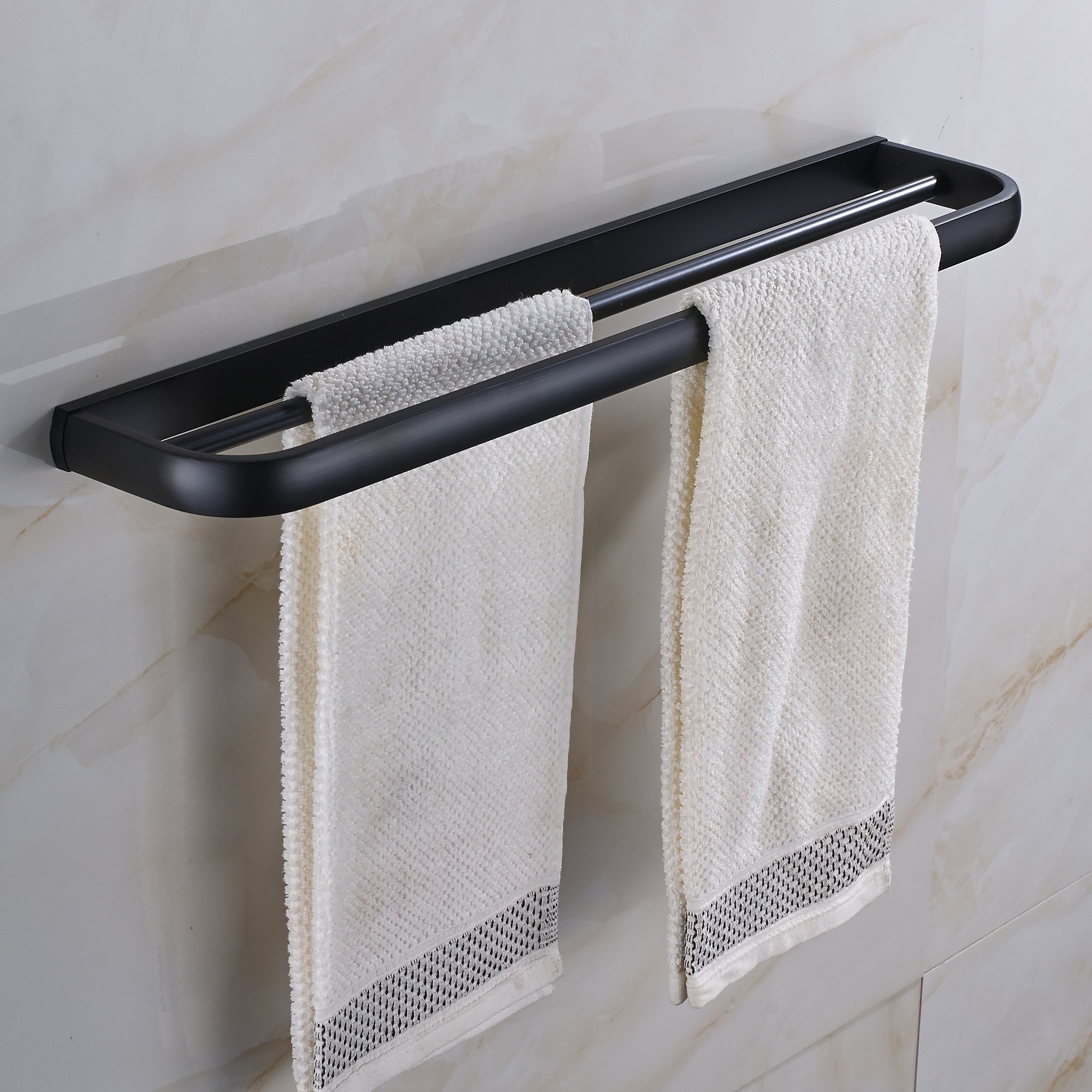 Rozin Oil Rubbed Bronze Double Towel Bars Wall Mounted Towel Rack
