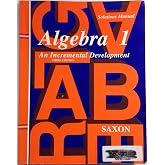 Solutions Manual 1998: Third Edition (Saxon Algebra 1)
