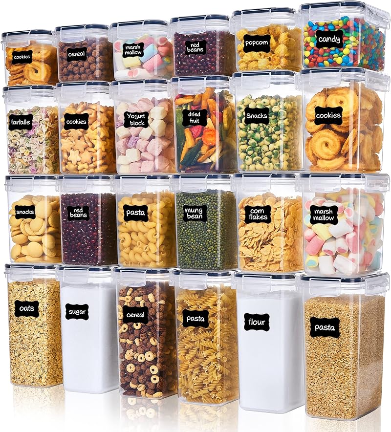 Vtopmart 24 Airtight Food Storage Containers Set, BPA-Free, 4 Sizes
