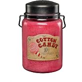McCall&rsquo;s Candles | Cotton Candy | 26 oz Scented Candle | USA-Poured | Vintage Rustic Jar with Carrying Handle | Sweet Sugar &amp; Vanilla Whimsy Fragrance
