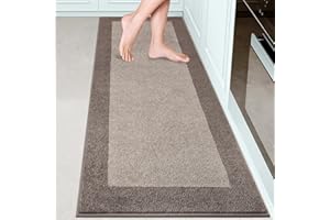 DOMUSTEX Machine Washable Kitchen Rug 24" x 72", Non Slip Kitchen Mat for Floor, Absorbent Entrance Runner Rug for Hallway, Laundry, Bathroom, Door (Roll Packing)