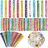 Kolewo4ever 244 Pieces Bible Verses Gifts Set:144 Pieces Bible Verses Slap Bracelets Religious Christian Wristbands 100 Pieces Stickers for Church Gatherings and Additional Activities
