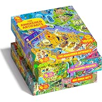 The Magic Puzzle - Confezione 3 Puzzle Magici Serie Tre: Secret Soup, Puzzled Patron, Gnomes Homes - 1000 Pezzi Ciascuno