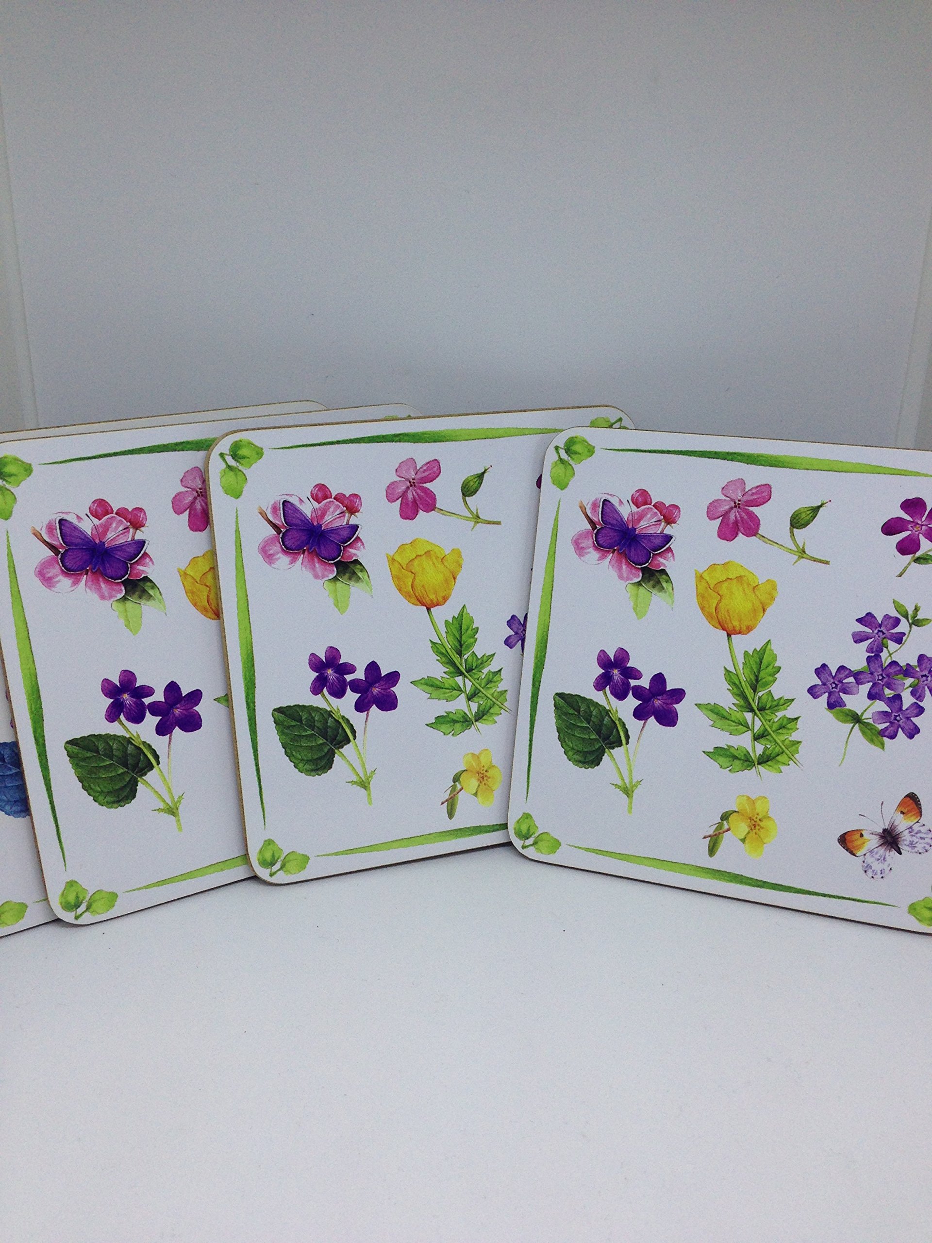 Garden Flowers Pack of 4 Coasters