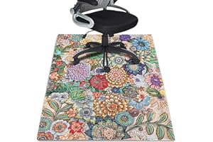 WRUZBXCN Office Chair Rug for Hardwood Floor 36"X 48" Office Mat for Gaming Rolling Chairs Computer Desk Chair Rug Non-Slip Mandala Decor Protector Mats for Hard Floor & Tile Floor Decor